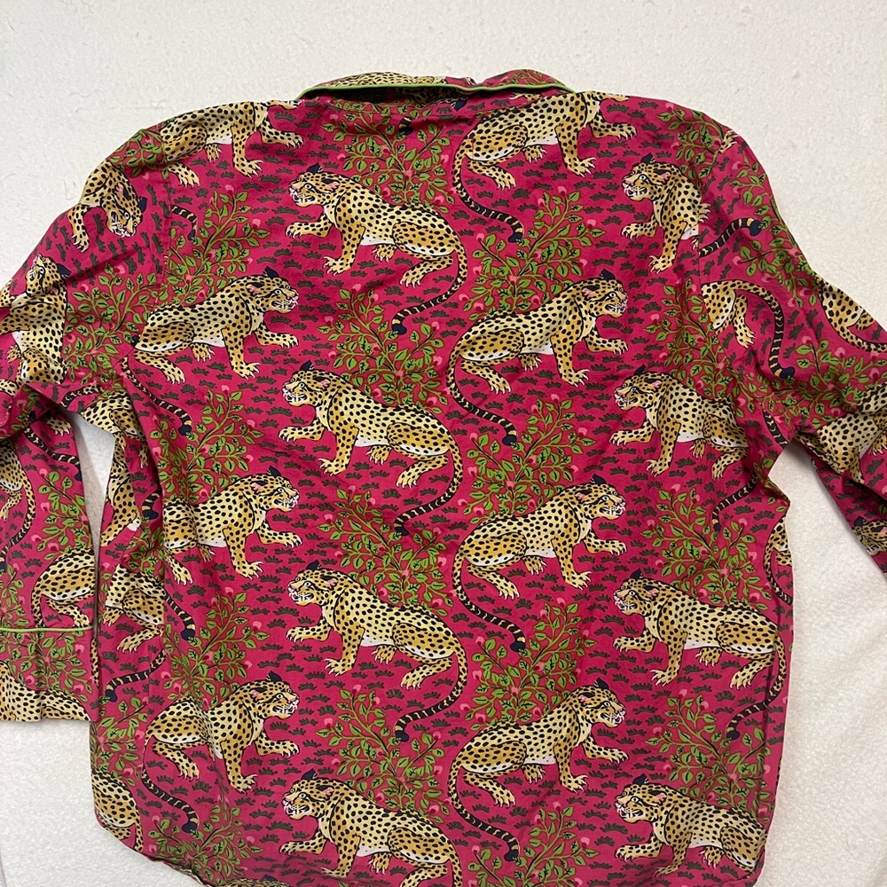 Print Fresh Long PJ Set Bagheera Hot Pink 1X - Picture 7 of 14